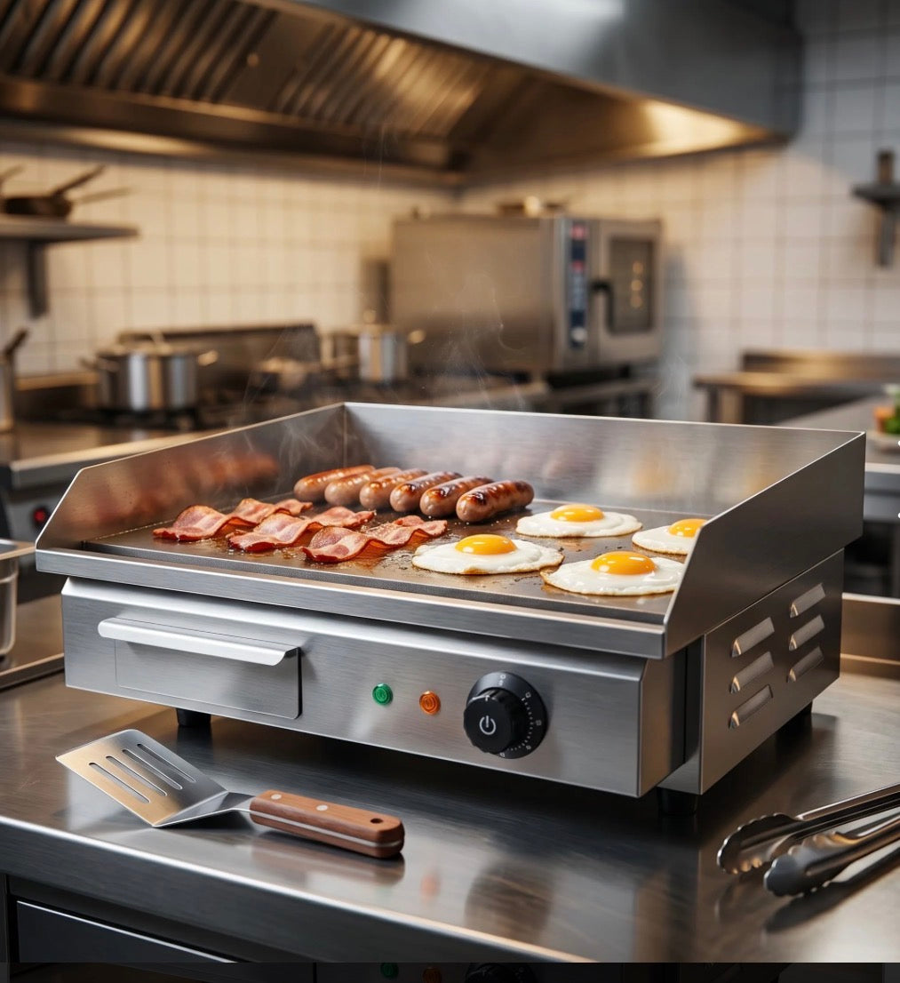 Contender Eco 550mm Electric Griddle (Flat Plate & EGO Thermostat)