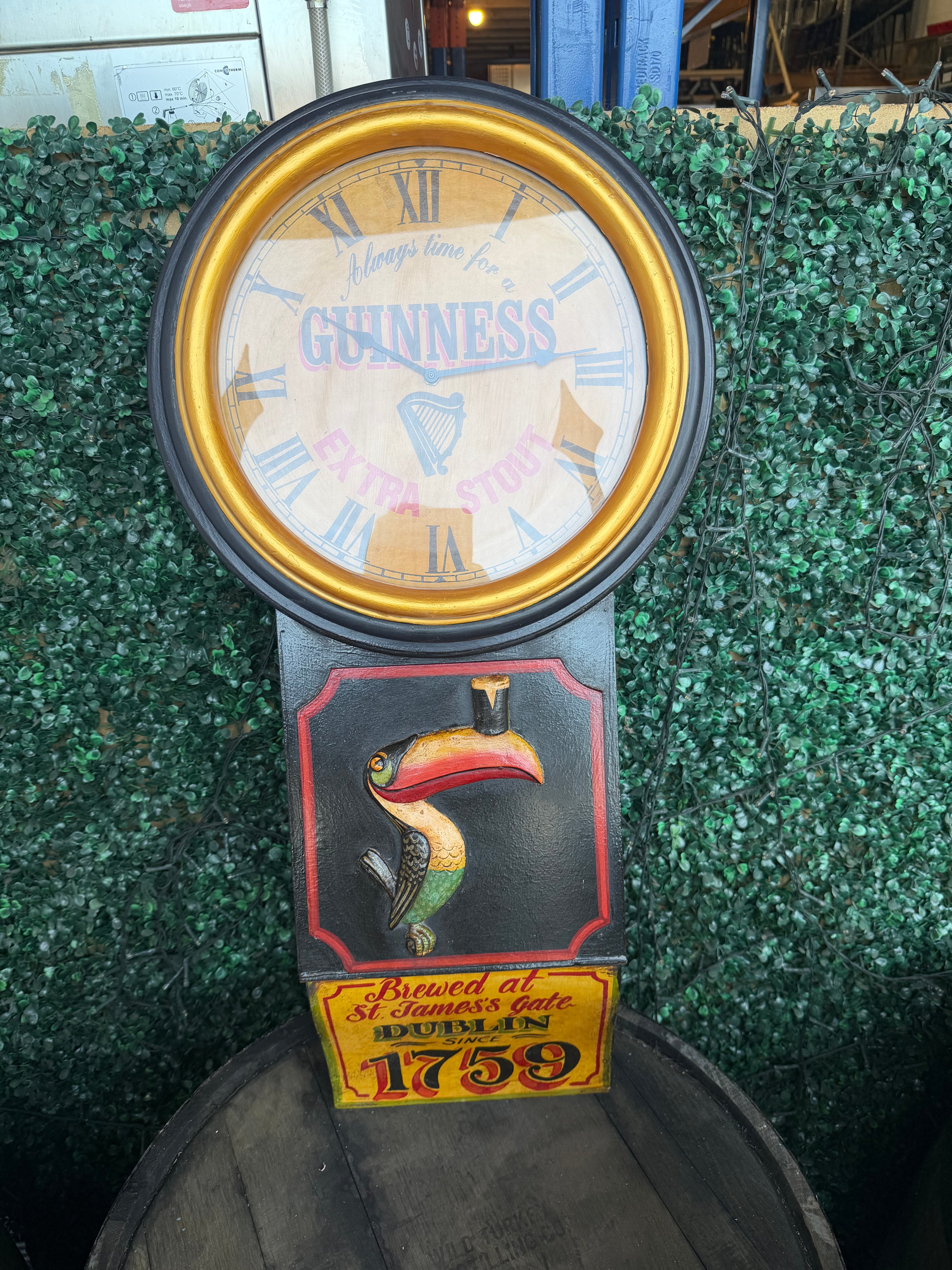 Large Vintage Guinness Clock