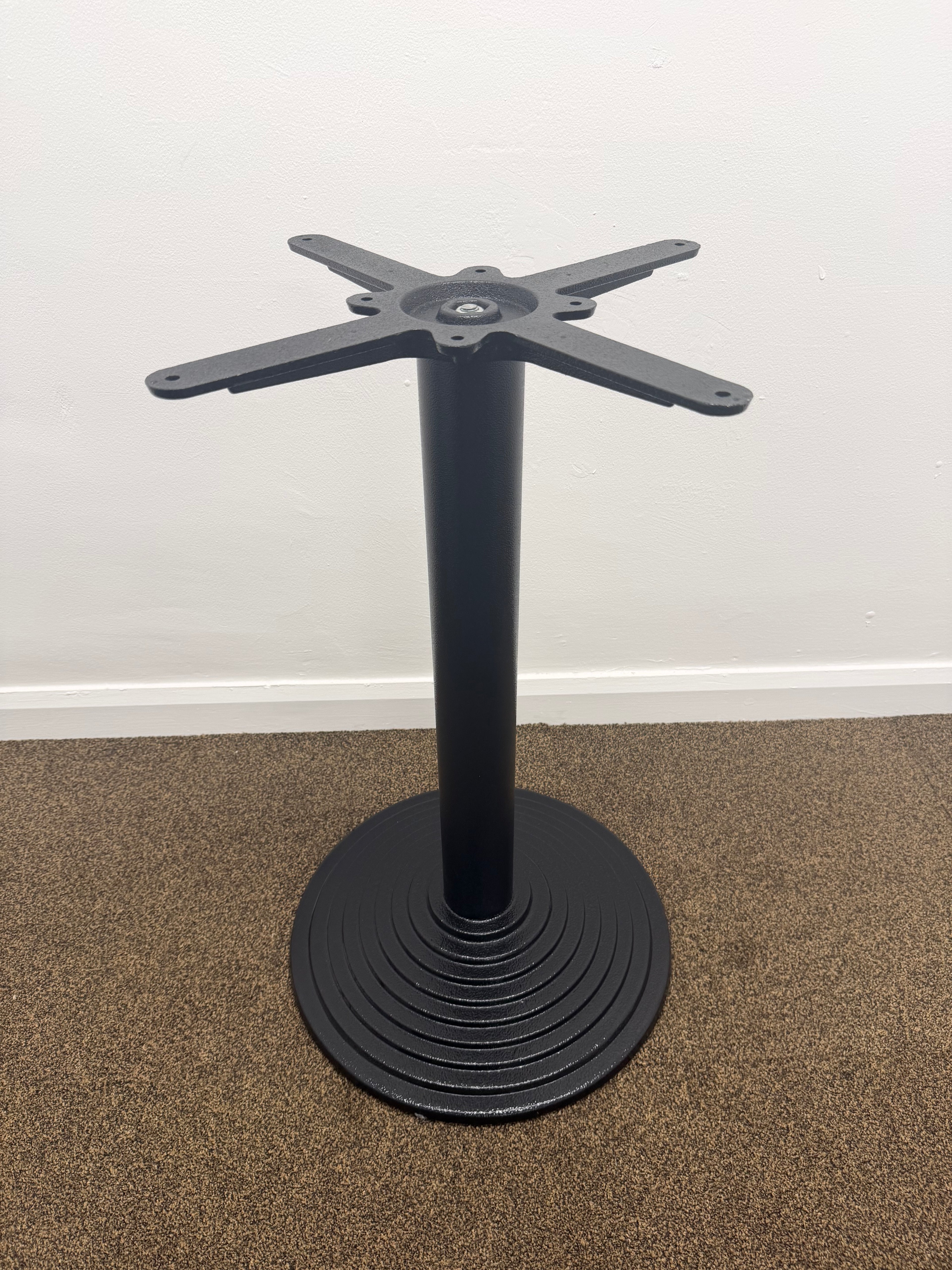 Solid dining height table base