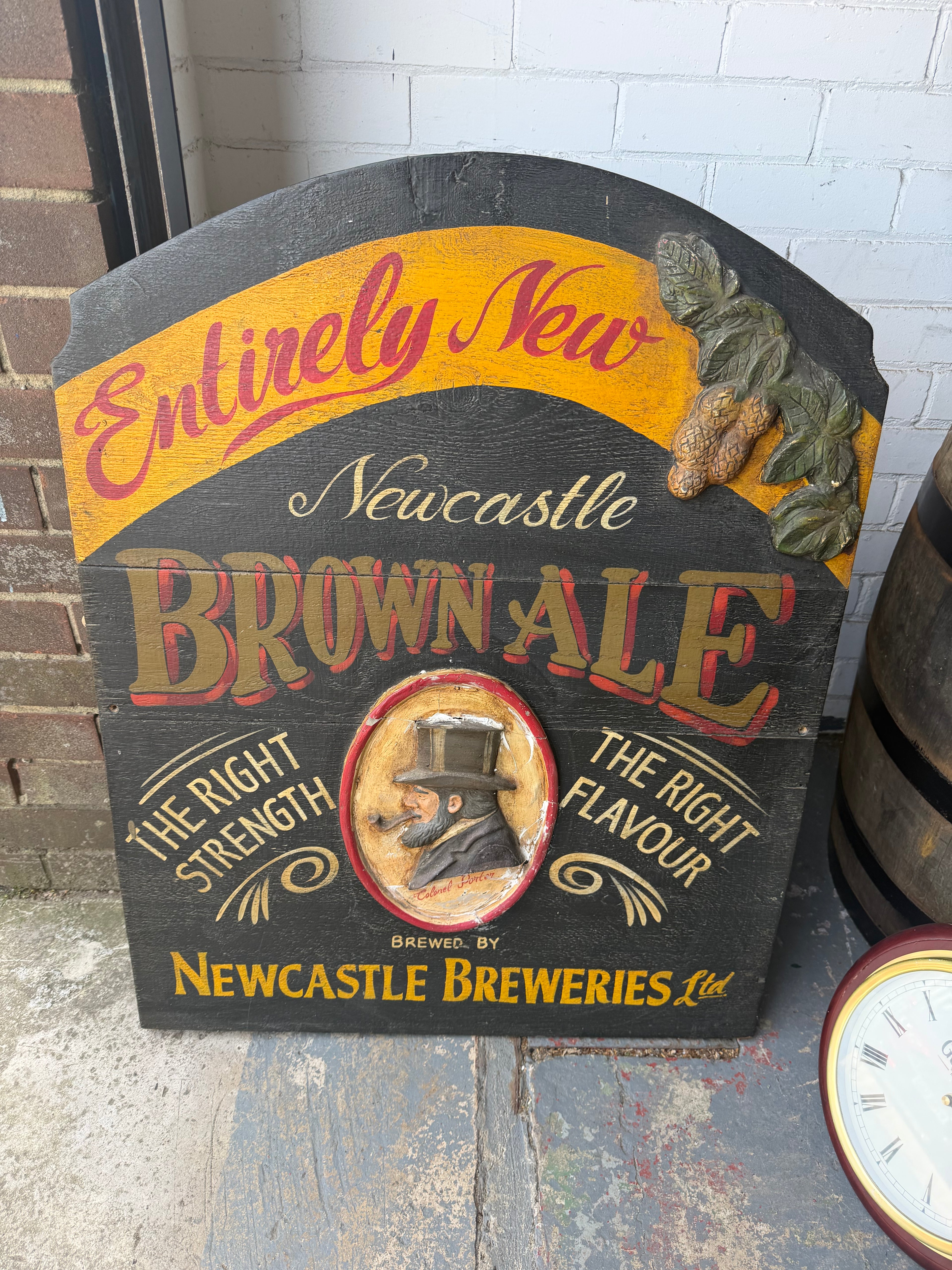 Large Vintage Newcastle Brown Ale Sign