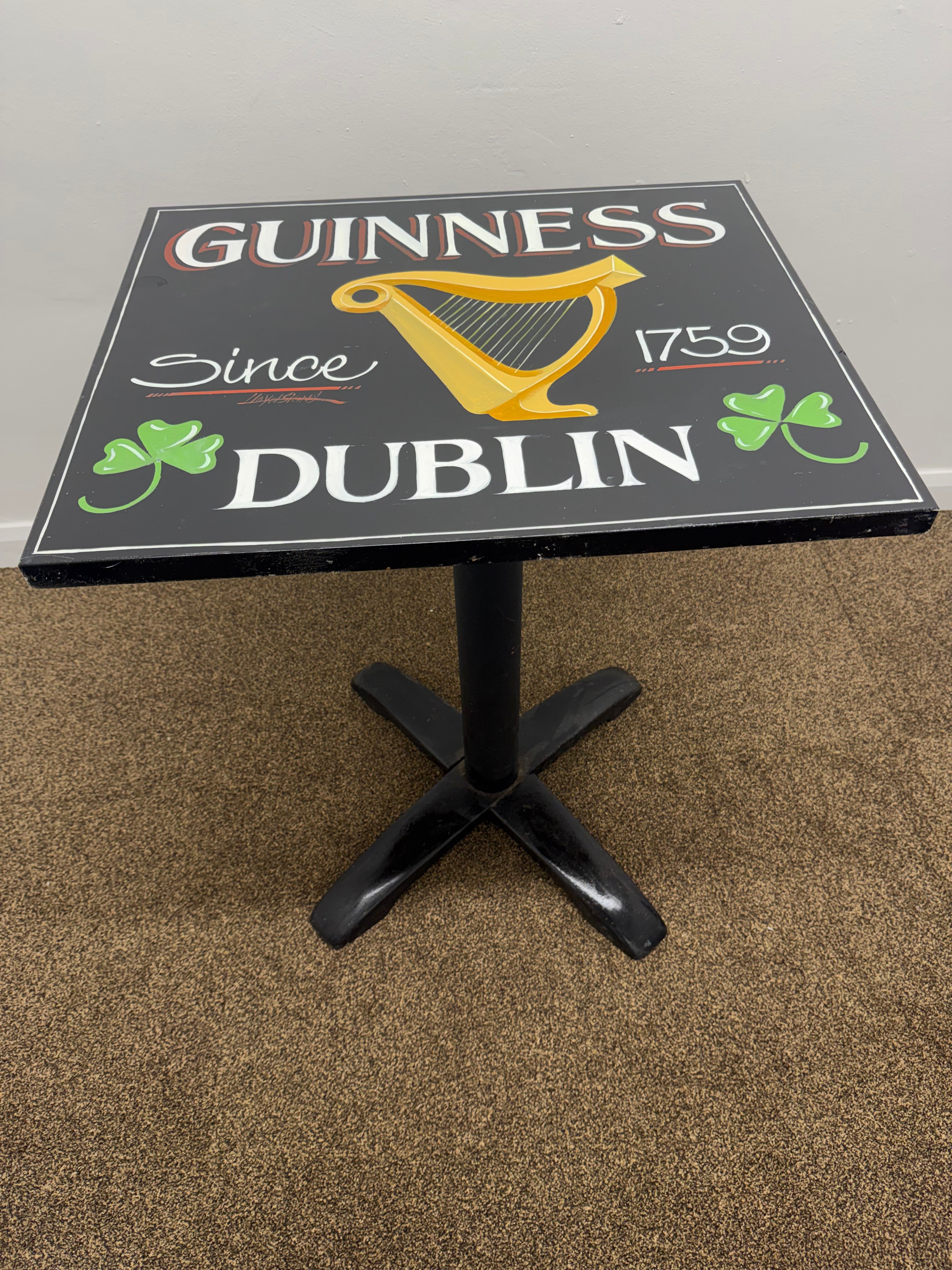 Hand Painted Retro Guinness Table