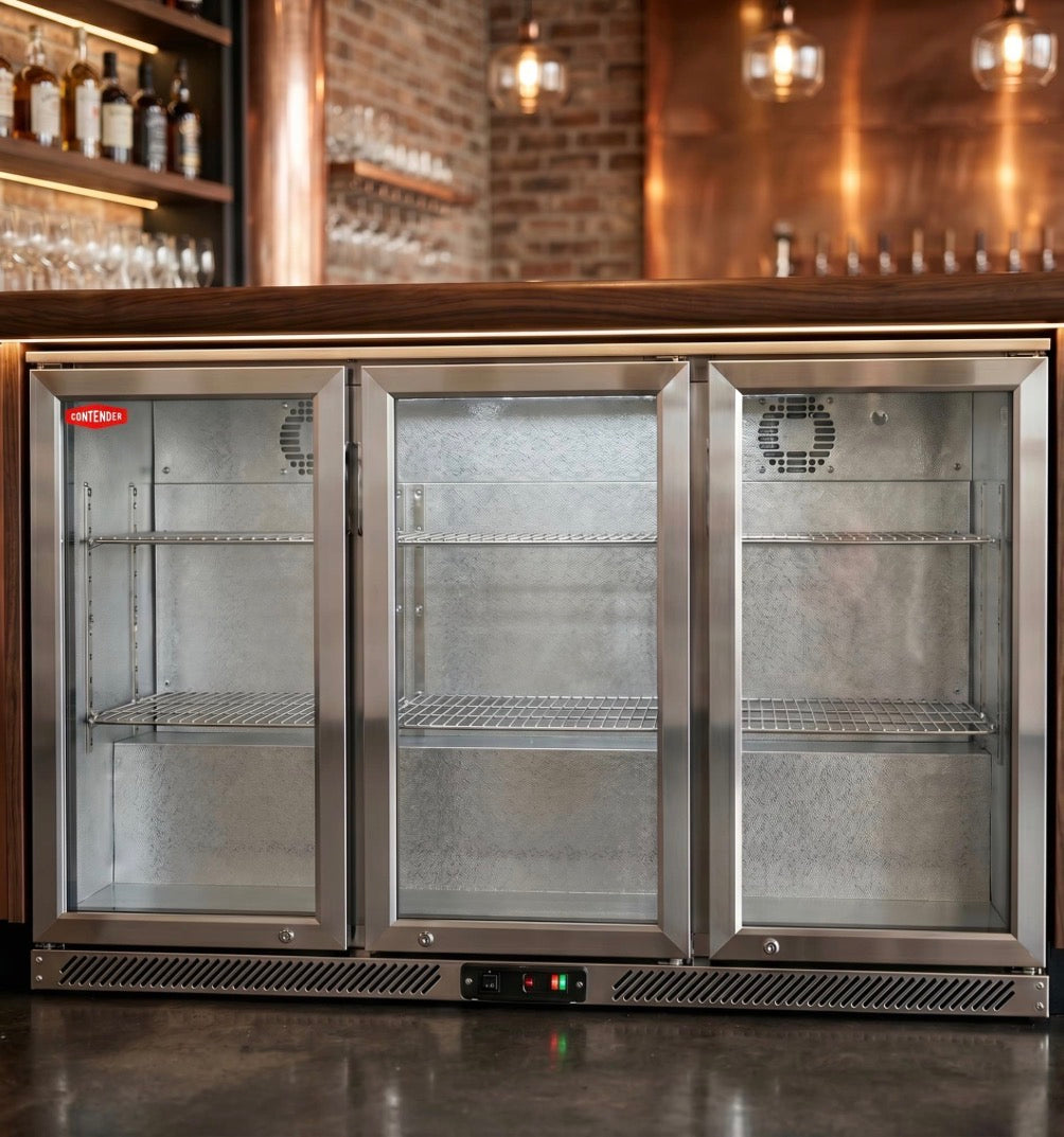 Contender 320L Triple Door Bottle Fridge