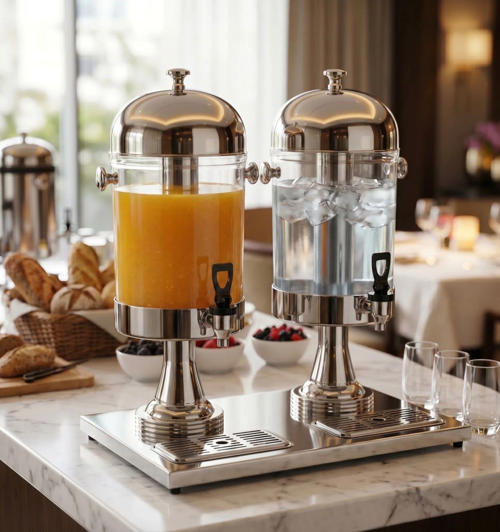 Contender Twin Juice Dispenser - 2 x 8L, Ice Chambers