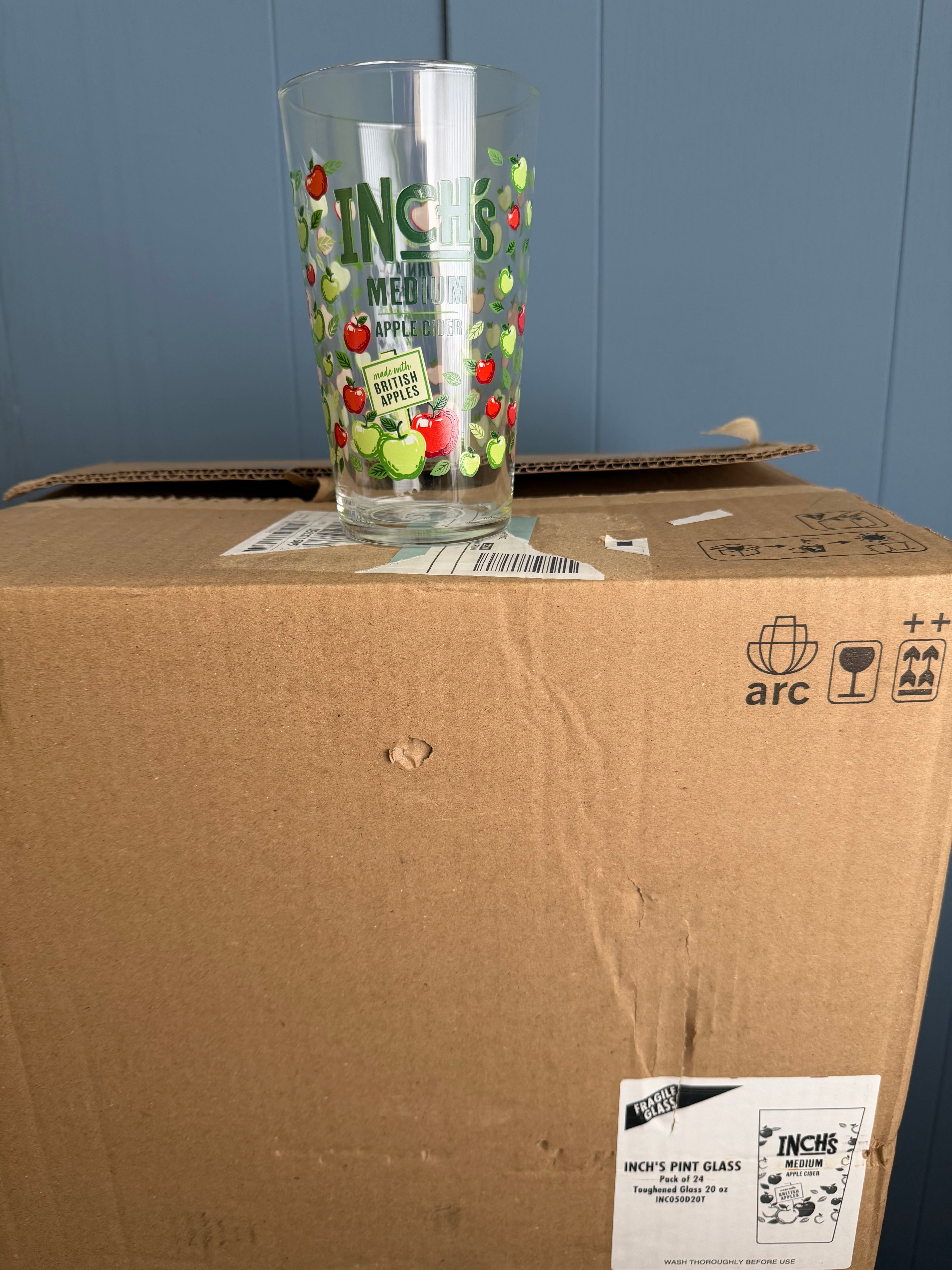 Box of 24 Inches Cider Pint Glasses