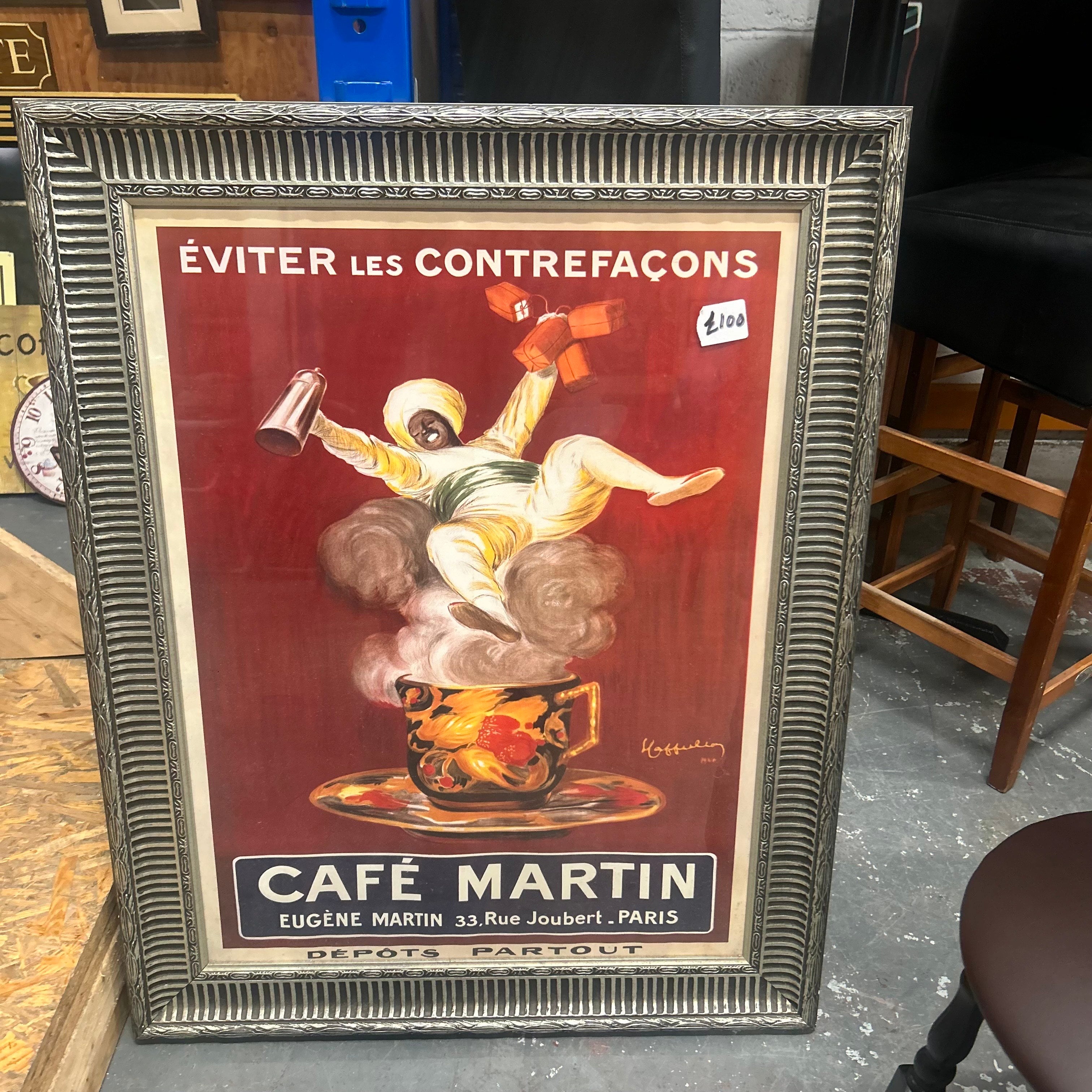 1921 Cafe Martin Wall Art & Frame