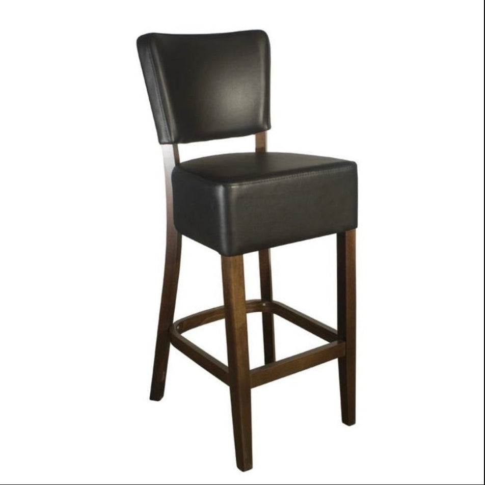 1971 Brown Leather Bar stool
