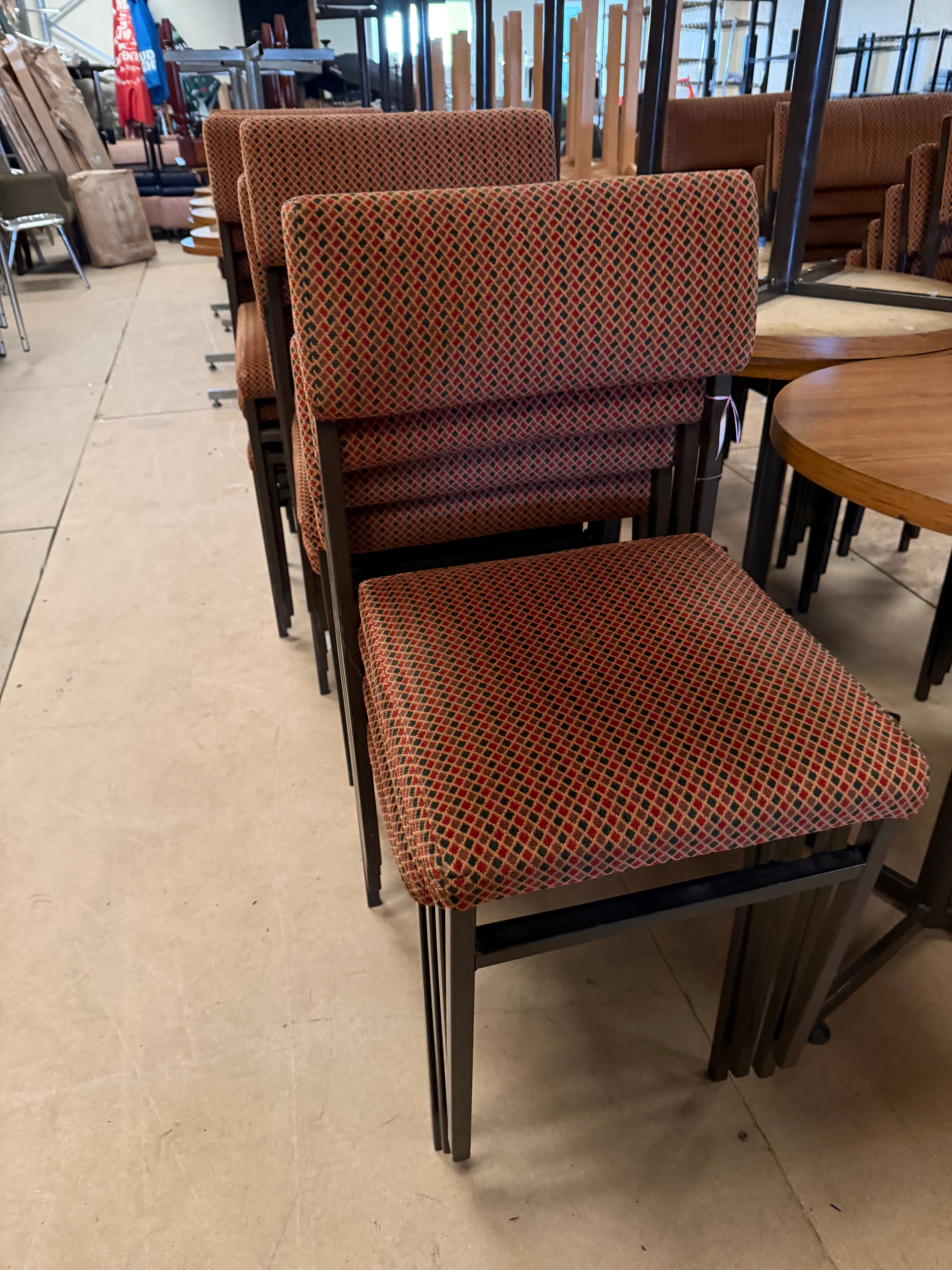 Solid stackable banqueting chairs
