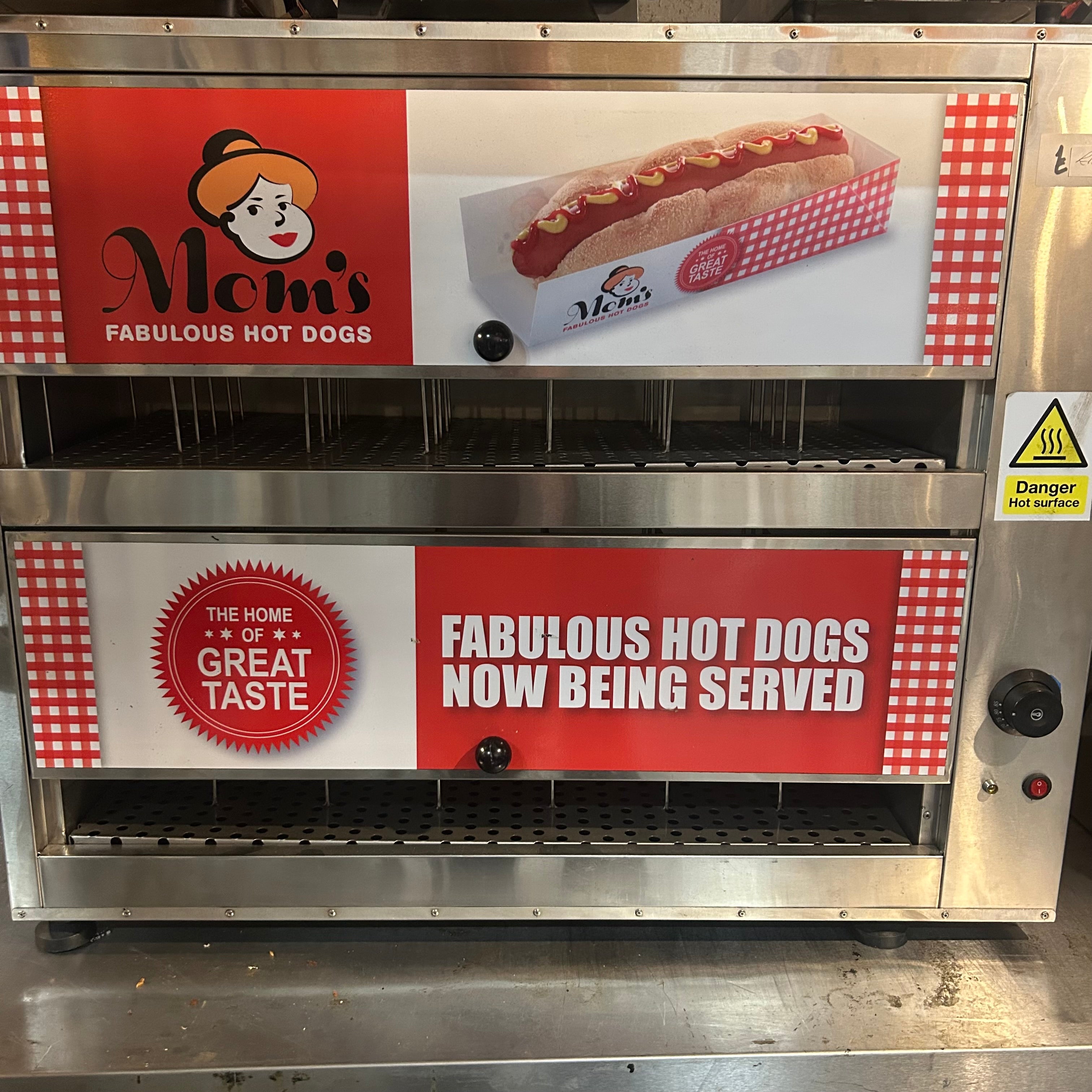 Hot Dog Warmer & Display Unit For "Mom's Fabulous Hot Dogs