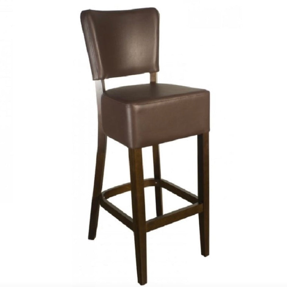 1971 Brown Leather Bar stool