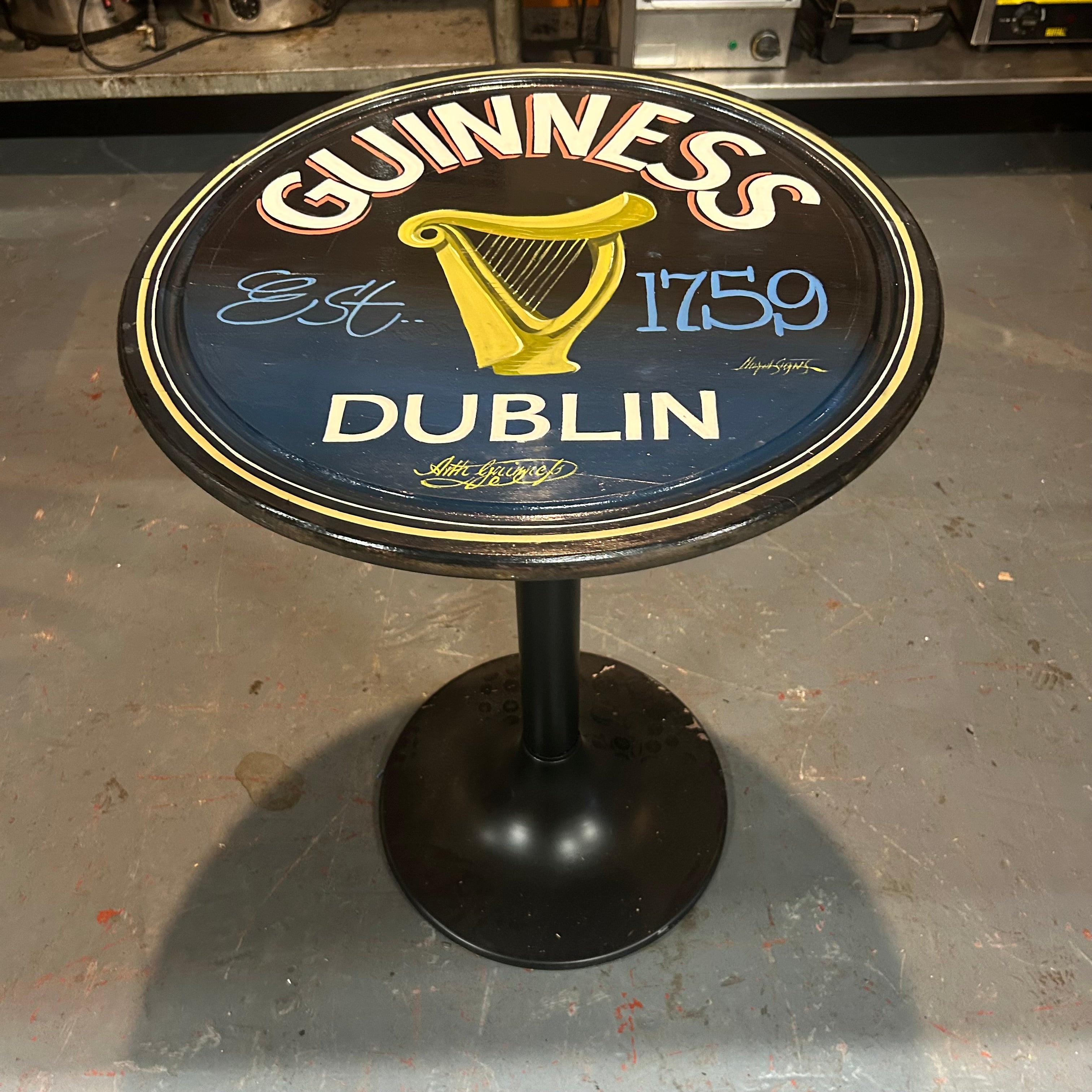 Hand Painted Retro Guinness Table