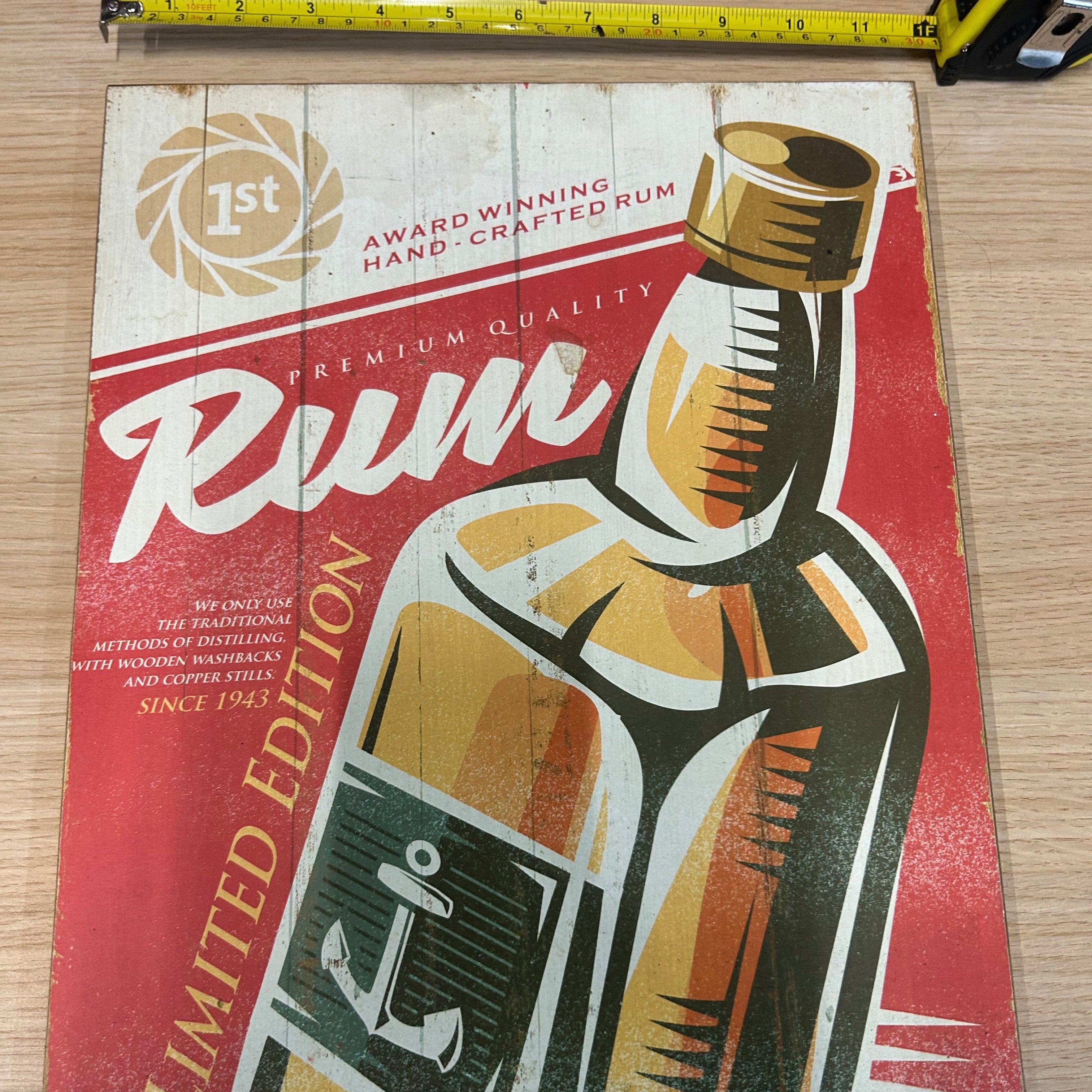 1st Rum Antique Wooden Sign