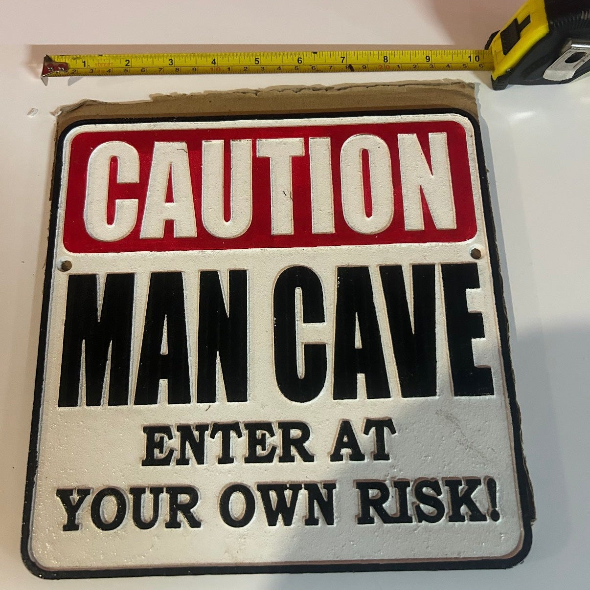 Cast Iron Man Cave Sign