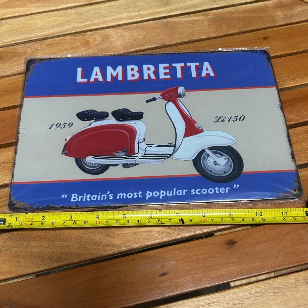 Lambretta Metal Wall Sign