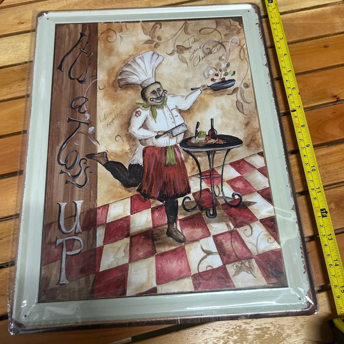 Chef Metal Wall Sign