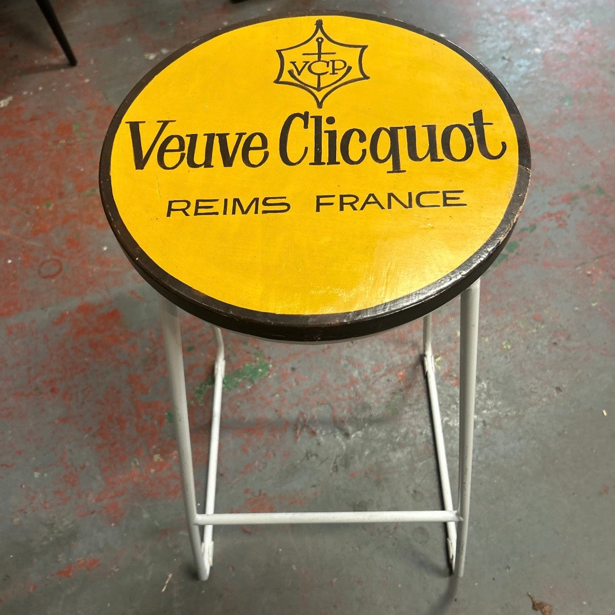 Veuve Clicquot Hand Painted Bar Stool