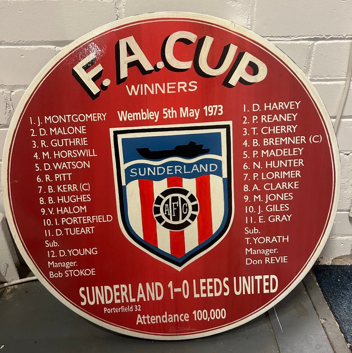 Large Vintage Sunderland Table Top